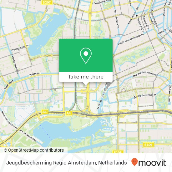 Jeugdbescherming Regio Amsterdam kaart