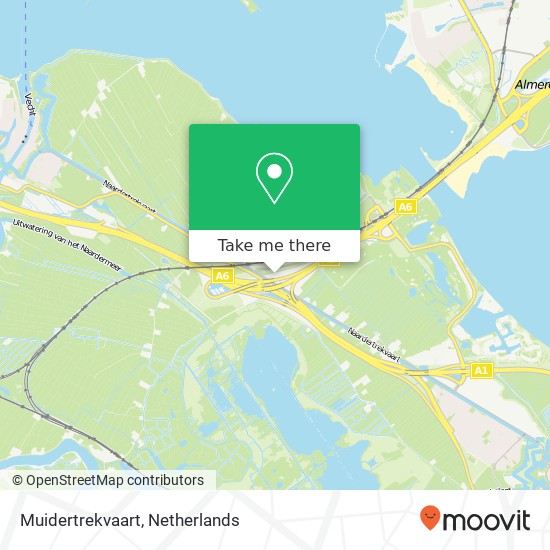 Muidertrekvaart kaart