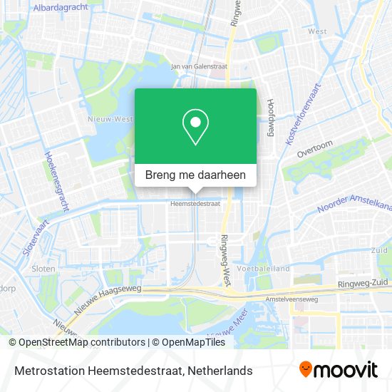 Metrostation Heemstedestraat kaart