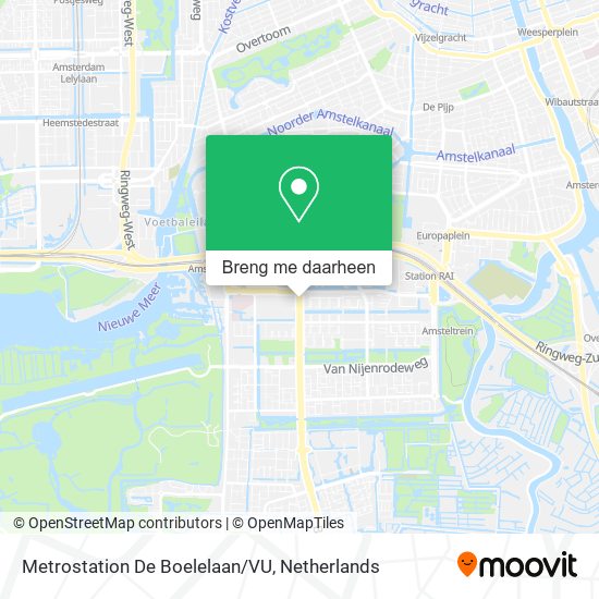 Metrostation De Boelelaan/VU kaart