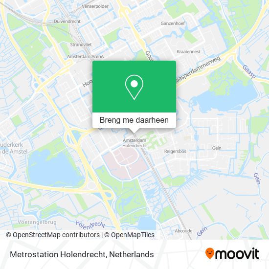 Metrostation Holendrecht kaart