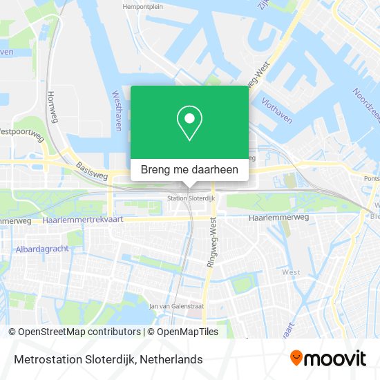 Metrostation Sloterdijk kaart