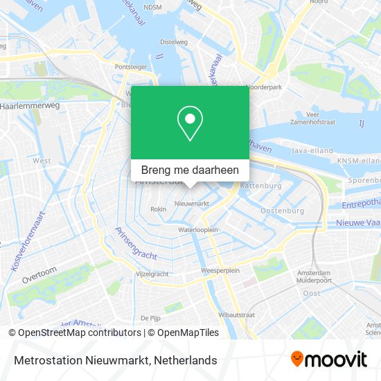Metrostation Nieuwmarkt kaart