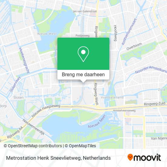 Metrostation Henk Sneevlietweg kaart