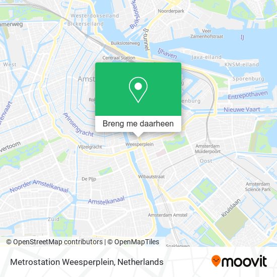 Metrostation Weesperplein kaart