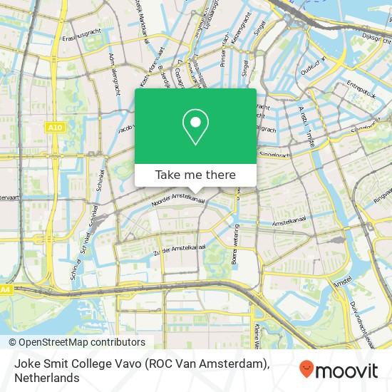 Joke Smit College Vavo (ROC Van Amsterdam) kaart