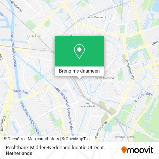 Rechtbank Midden-Nederland locatie Utrecht kaart