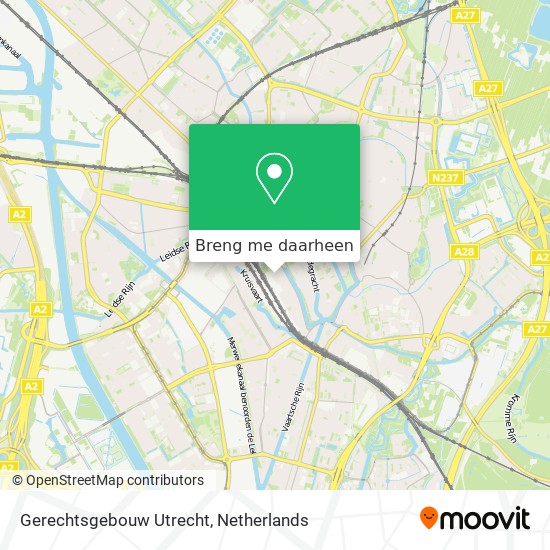 Gerechtsgebouw Utrecht kaart