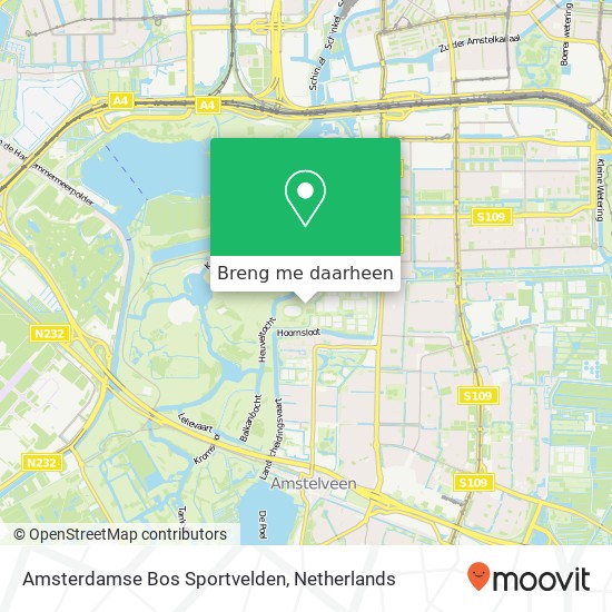 Amsterdamse Bos Sportvelden kaart