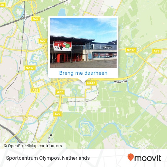 Sportcentrum Olympos kaart