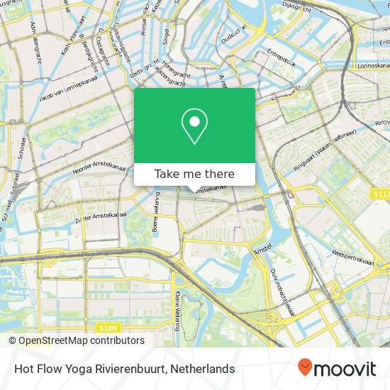 Hot Flow Yoga Rivierenbuurt kaart