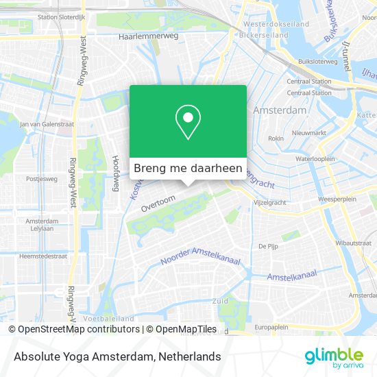 Absolute Yoga Amsterdam kaart