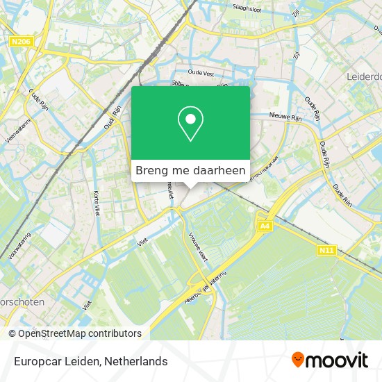 Europcar  Leiden kaart