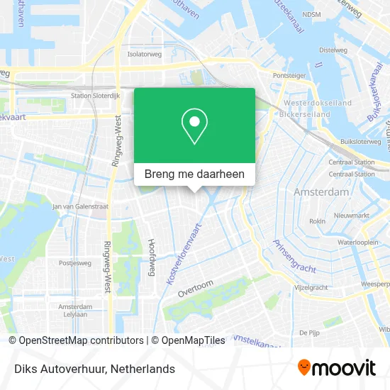 Diks Autoverhuur kaart