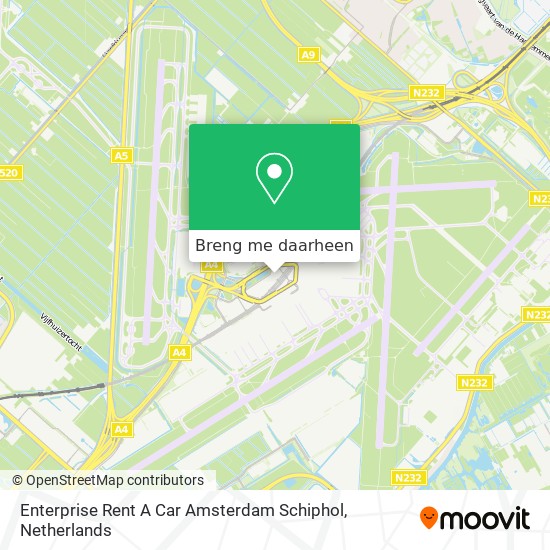 Enterprise Rent A Car Amsterdam Schiphol kaart