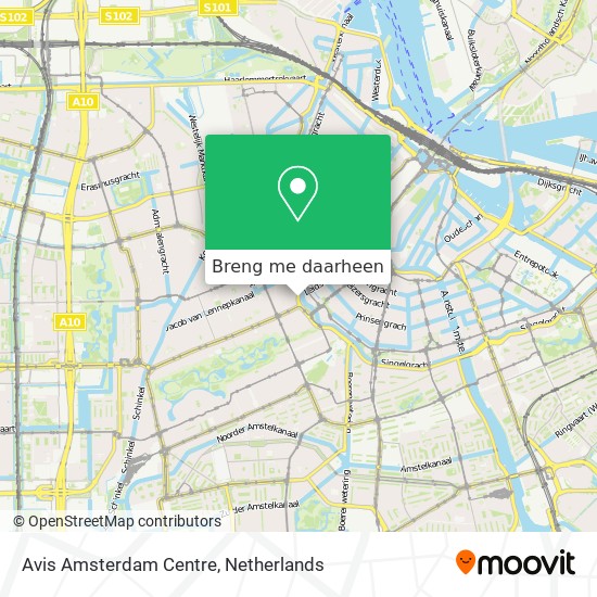 Avis Amsterdam Centre kaart