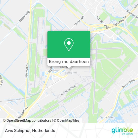Avis Schiphol kaart