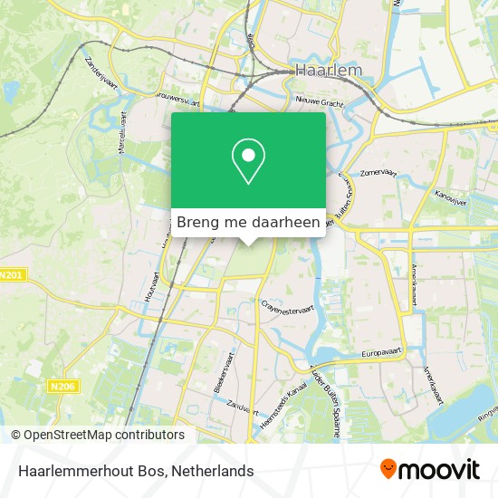 Haarlemmerhout Bos kaart