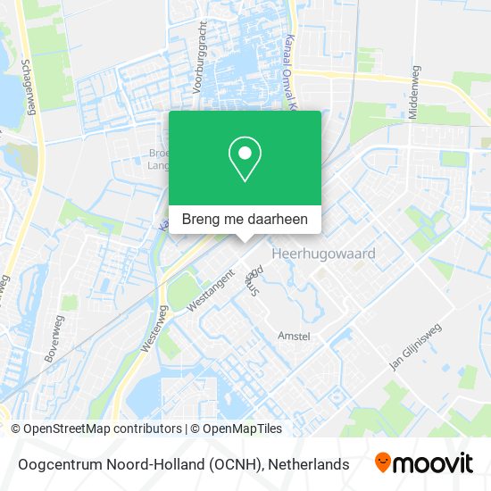Oogcentrum Noord-Holland (OCNH) kaart