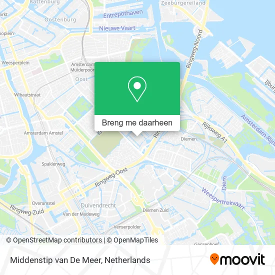 Middenstip van De Meer kaart