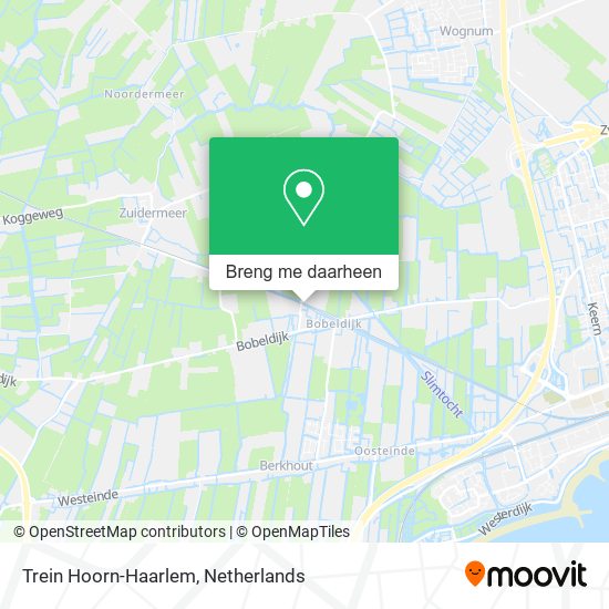 Trein Hoorn-Haarlem kaart