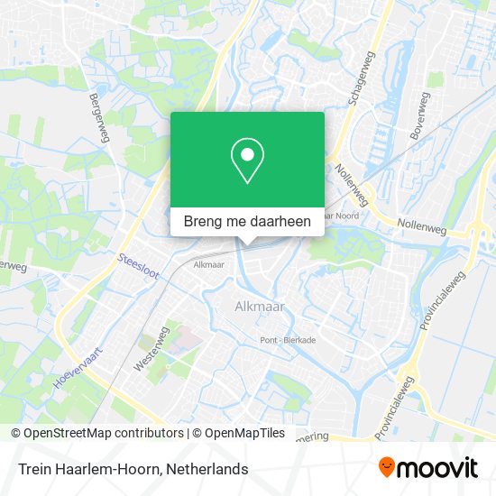 Trein Haarlem-Hoorn kaart