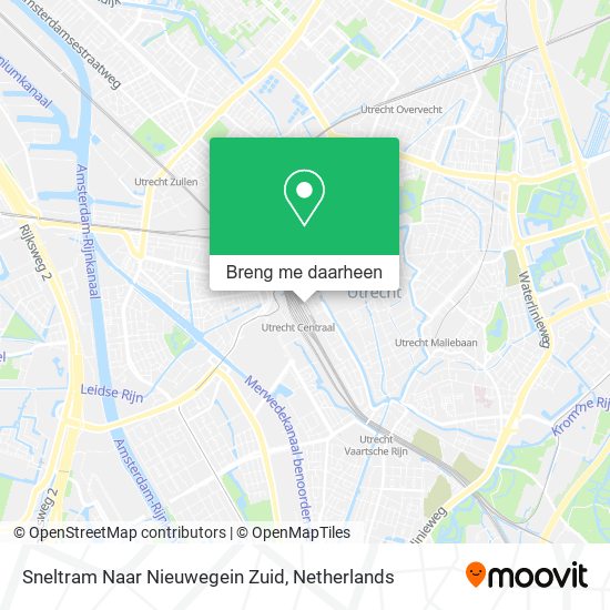 Sneltram Naar Nieuwegein Zuid kaart