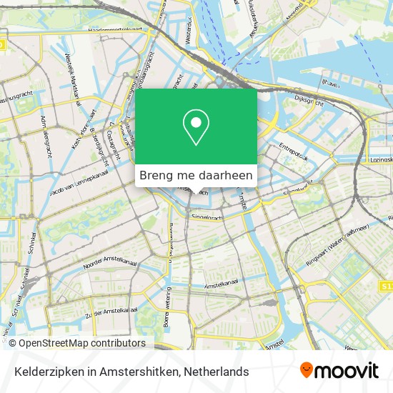 Kelderzipken in Amstershitken kaart