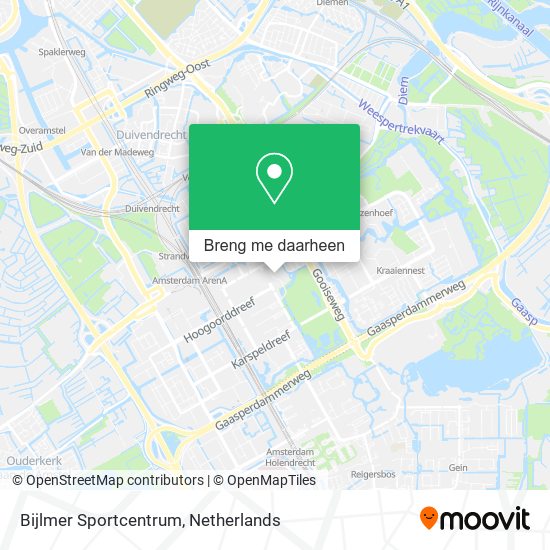 Bijlmer Sportcentrum kaart