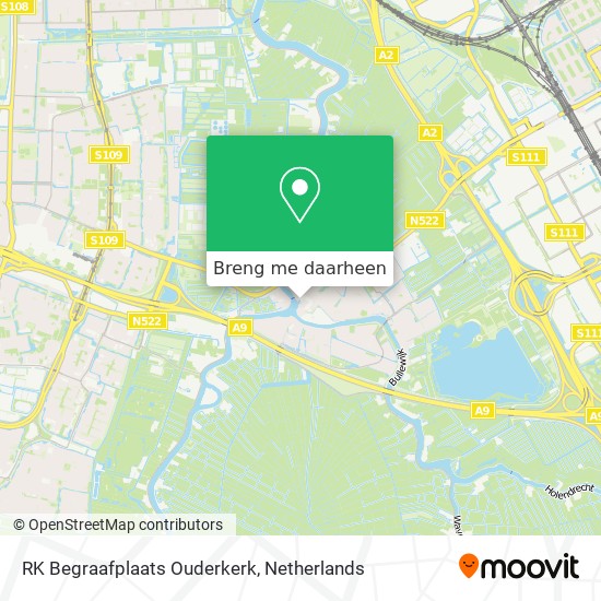 RK Begraafplaats Ouderkerk kaart