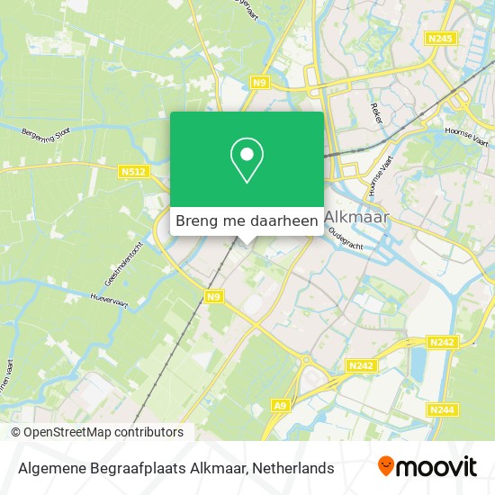 Algemene Begraafplaats Alkmaar kaart
