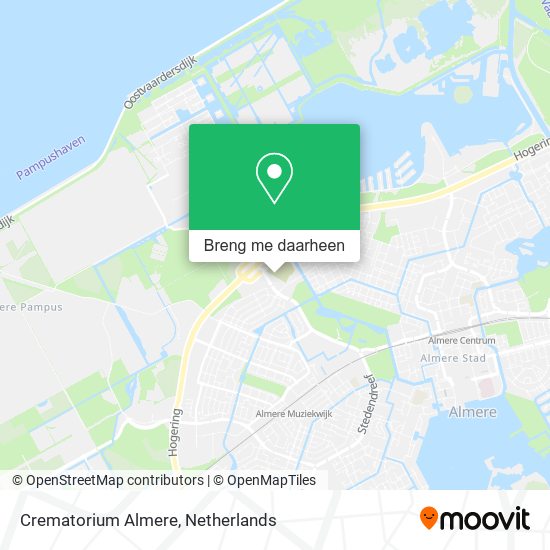 Crematorium Almere kaart