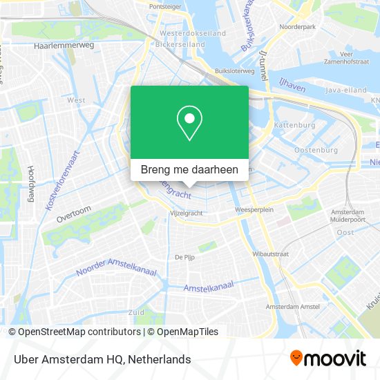 Uber Amsterdam HQ kaart