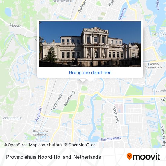 Provinciehuis Noord-Holland kaart