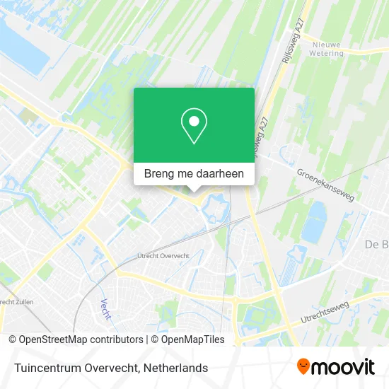 Tuincentrum Overvecht kaart