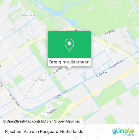 Rijschool Van den Pangaard kaart