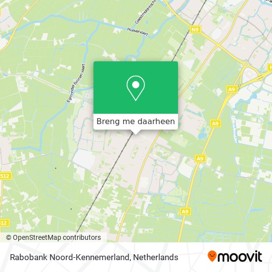 Rabobank Noord-Kennemerland kaart
