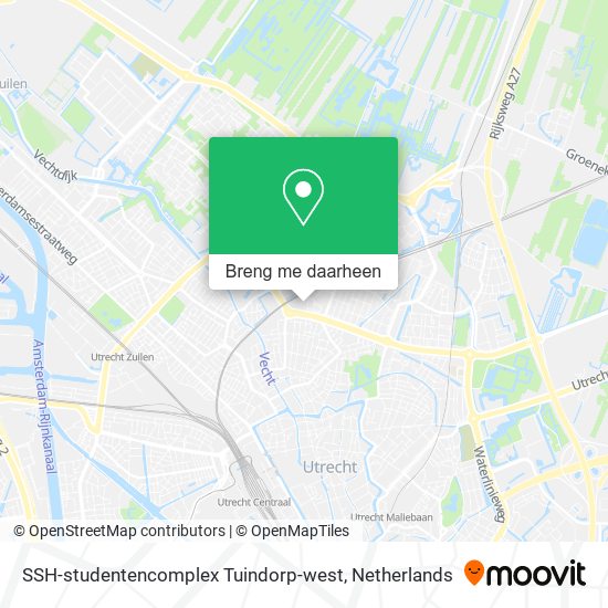 SSH-studentencomplex Tuindorp-west kaart