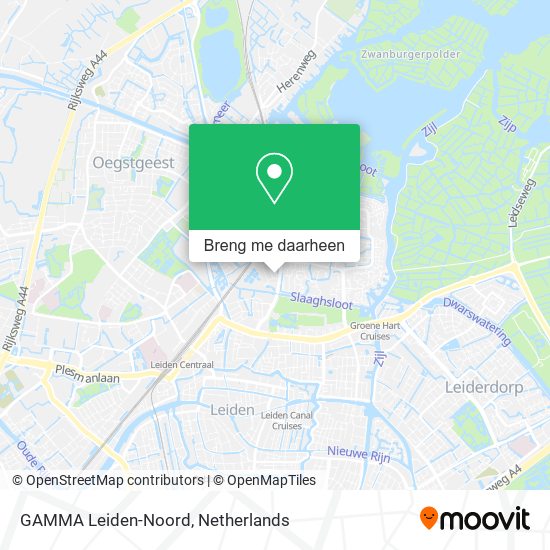 GAMMA Leiden-Noord kaart