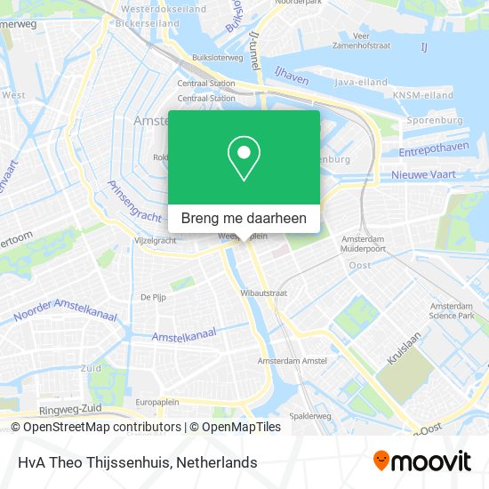 HvA Theo Thijssenhuis kaart