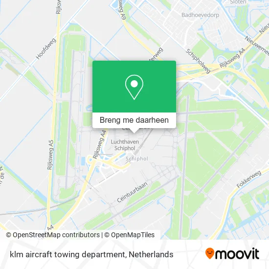 klm aircraft towing department kaart
