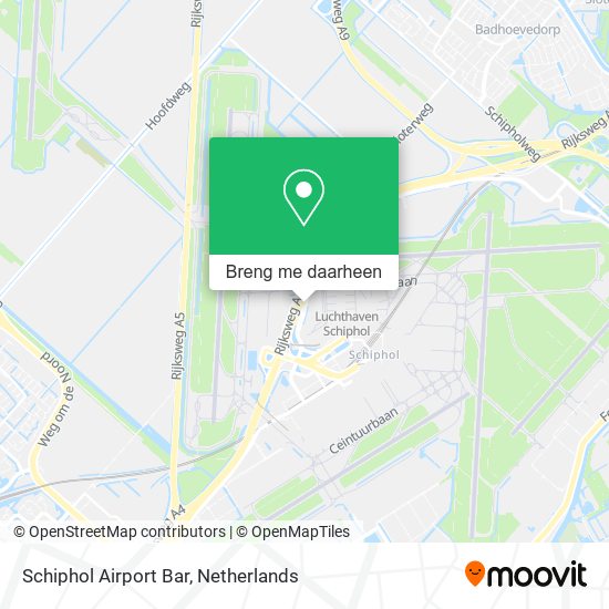 Schiphol Airport Bar kaart