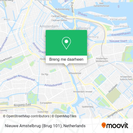 Nieuwe Amstelbrug (Brug 101) kaart