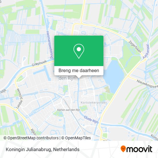 Koningin Julianabrug kaart