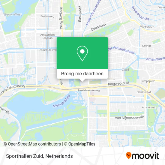 Sporthallen Zuid kaart