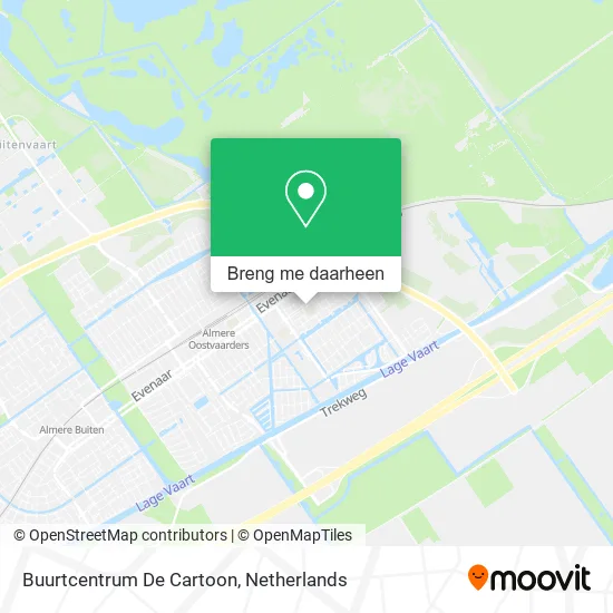 Buurtcentrum De Cartoon kaart