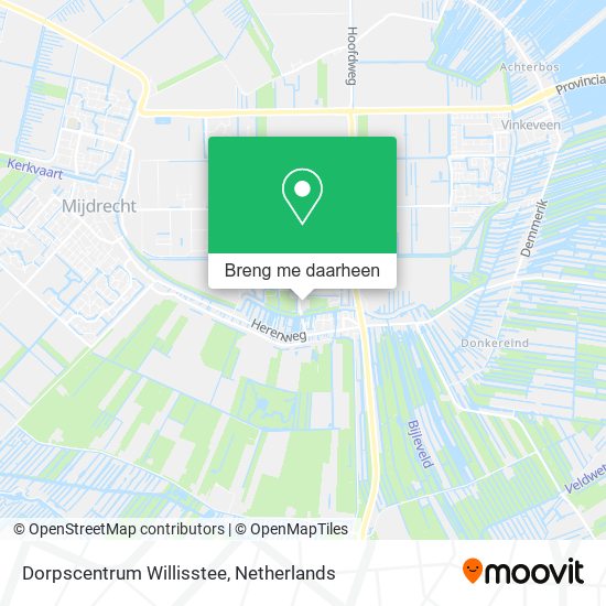 Dorpscentrum Willisstee kaart