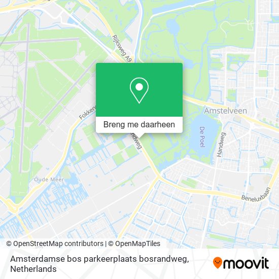 Amsterdamse bos parkeerplaats bosrandweg kaart