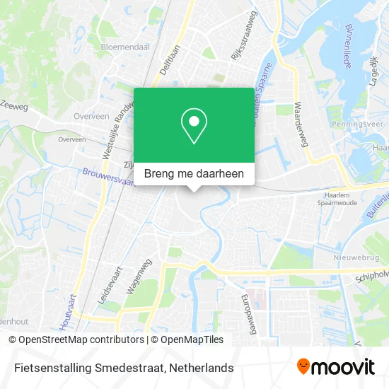 Fietsenstalling Smedestraat kaart