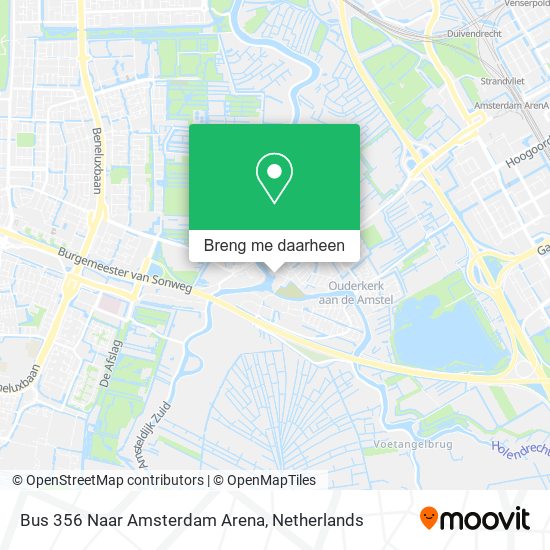 Bus 356 Naar Amsterdam Arena kaart